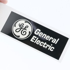 GE logo badge 3D Sticker Decal waterproof 108mm(4.25″)X40mm(1.57″)BLACK