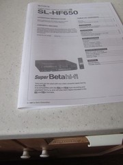 Sony Super BetaMax SL-HF 650 VCR looks great, plus Remote and Manual