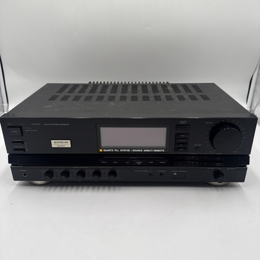 VINTAGE FISHER RS-914 AM/FM STEREO RECEIVER AMPLIFIER TESTED NO REMOTE