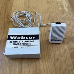 WEBCOR MODEL A-2973 Dynamic Remote Control Microphone JAPAN UNTESTED with Box