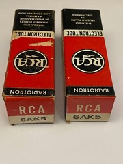 2 MATCHED NOS RCA 6AK5/6J1/EF95/5654 w/BONUS FITS YAQIN TUBE BUFFER-BEST SOUND!