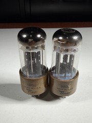 2 Bendix 5852 6X5GT Tubes Amplitrex Tested MATCHED #002