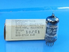 1960 VINTAGE JG – GE 5814A 12AU7WA STEWART WARNER TUBE NOS NIB HI FI ONLY SINGLE