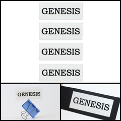 Genesis logo badge Sticker Deca waterproof 65mm(2.55″)X26mm(1.02″)