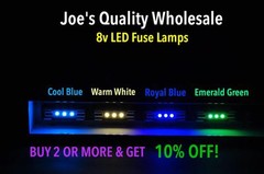 (6) LED FUSE 8V LAMPS-DIAL METER 7070-9090-8080 RECEIVER COLOR CHOICE !! Sansui