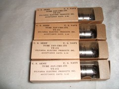 (4) NOS Sylvania JAN-CHS- 1T4 Vintage Radio VACUUM TUBES Hickok 539C tested