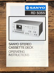 Sanyo RD 5055 Cassette Owners / User Manual *Original*