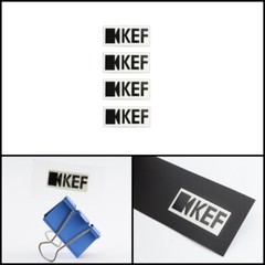 KEF Speaker logo badge Sticker Decal waterproof 32mm(1.25″) X 14mm(0.55″)