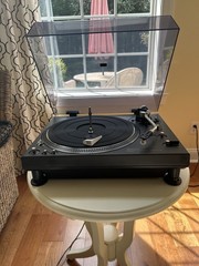 Technics SL-1350 Turntable NearMint Play 1-6 LPs w/Spindle New HdShell, AT Cart