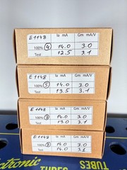 Matched Quad Hytron E1148 2C22 CV6 DET20 7193 Sub 6SN7 NOS Tested Like NOS Tube