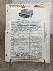 PF 1940s-50s MERCURY AUTOMOBILE RADIO Model 8MM990 Repair Data Manual READ