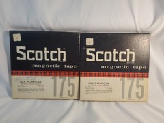 Lot of 2 Scotch Magnetic Tape 175 Heavy Duty – 1/4″ on 7″ Reel Red Williams 1.5m