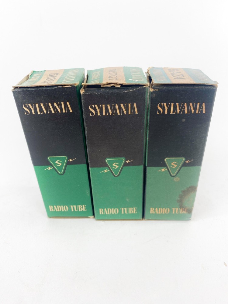 Vintage Sylvania 5AZ4 50Y7GT 50X6 Radio Audio Tubes Lot Of 4 Original Box NOS
