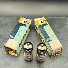ADZAM SQ E80CF 7643 NOS Tested Matched Pair Gold Pin Tubes | D-Code Hamburg