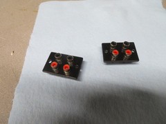 Marantz 2325 RCA Phono/Aux plate replacement. NEW 3D printed part. Red & Black