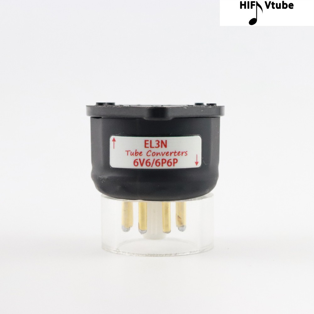 One Gold plated EL3N (to) 6V6 6P6P Vacuum tube convert socket