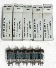 G.E JAN 12AX7WA Tubes NOS (Lot of 5pcs)