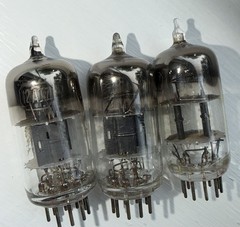 Lot of Ten (10) 12AT7 Vacuum Tubes “D”and “O” Getters Several Blackplates
