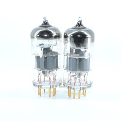 NOS TESLA 6922 E88CC MATCHED PAIR GOLD-PIN RARE GREY PLATES AND SHIELD TUBES