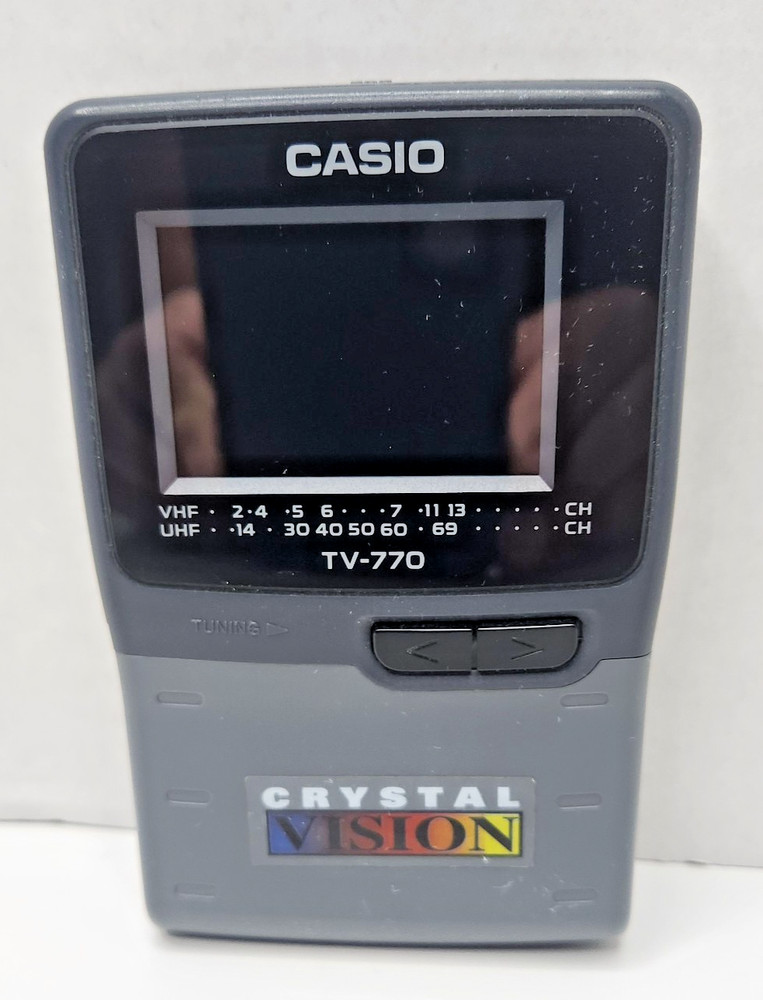 Casio Crystal Vision Handheld Color TV-770 **Vintage Analog Portable TV**