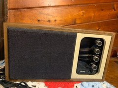 Vintage 1970s Lafayette Radio Model 99-35651 Wood Case AM/FM/VHF/Weather