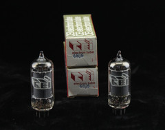 New Qty 2 Toshiba 6BJ6 Branded by CEI Matched Pair O Getter Japan NOS Tubes