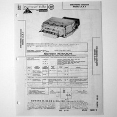 Stromberg Carlson Model C.A.R 7 Auto Car Radio – SAMS Photofact ™ 1959 – New