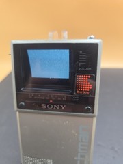 Sony Watchman FD-20a w/ Ac Adapter B&W Portable TV Works- Great Condition 1985