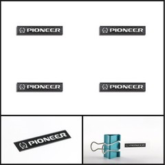 PIONEER logo badge Sticker Decal DIY waterproof 38.1mm(1.5″)X7.1mm(0.28″)