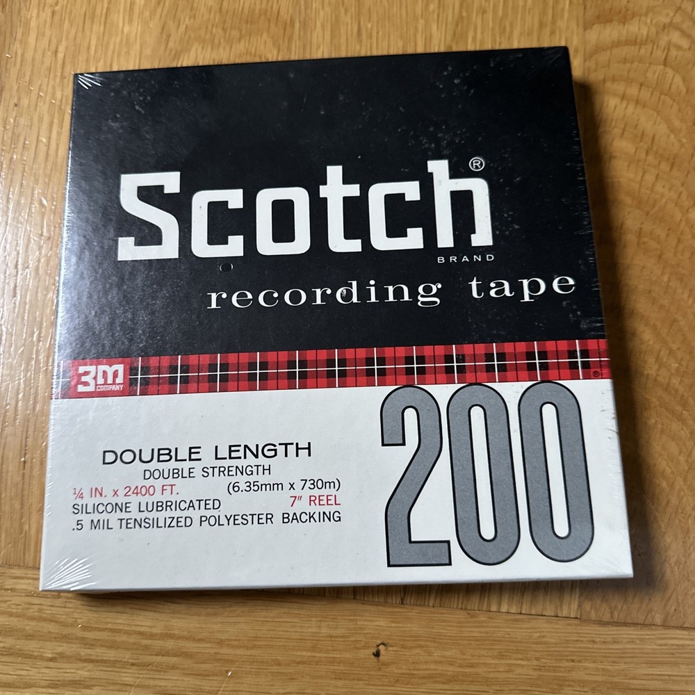Vintage Scotch 3M 200 Recording Tape Triple Length 7″ Reel 2400 FT