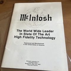 McIntosh The World Wide Leader High Fidelity Tech Solid State Promo Book 70’s80