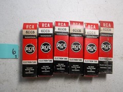 LOT OF 6 NEW IN BOX RCA ELECTRON TUBE 6DE6 (336)