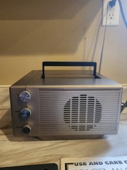 Vintage General Electric GE Portable TV AM/FM Radio 7-7150B W/ Mount- Tested EUC