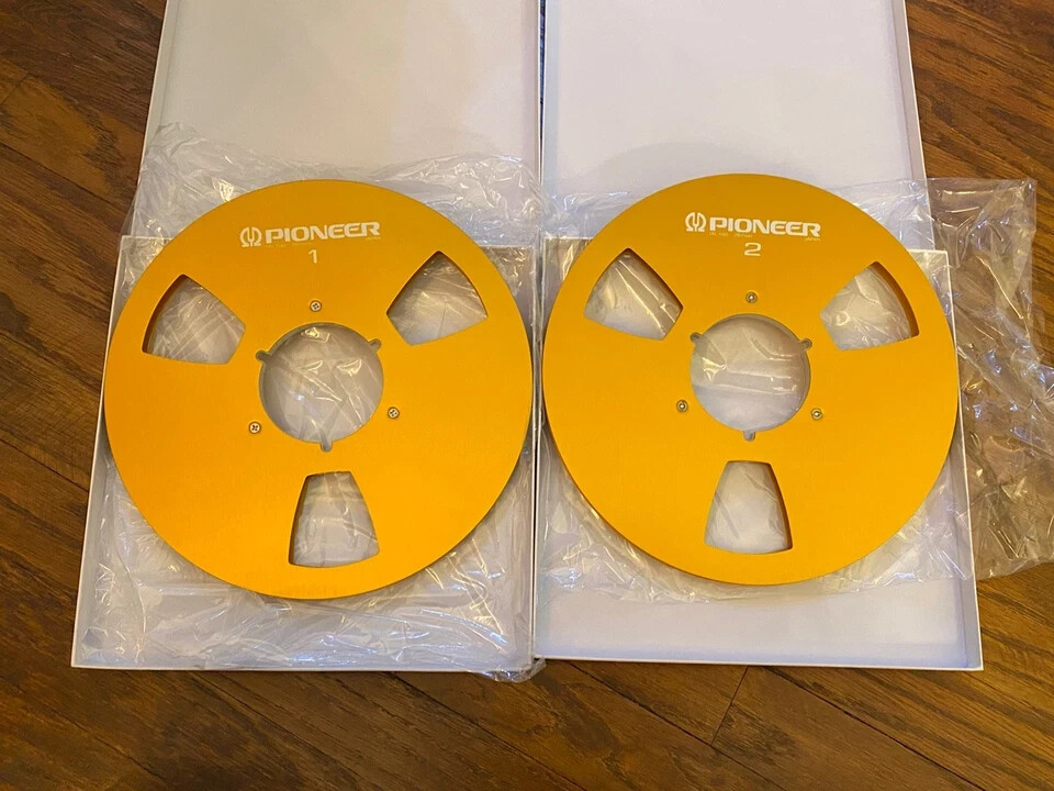 10.5 Inch Metal Reels Aluminum GOLD Pair For Pioneer Reel To Reel Deck
