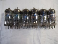 6 Pcs. Vacuum Tubes 6U8A Silvertone ITT, Curtis Mathes, Zenith Beckman tested