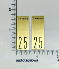Celestion 25 Speaker Badge Logo Emblem Pair Gold Aluminum Custom Made