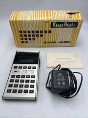 Vintage Kings Point KP-450 Desktop Calculator W/Power Supply & Box- Works