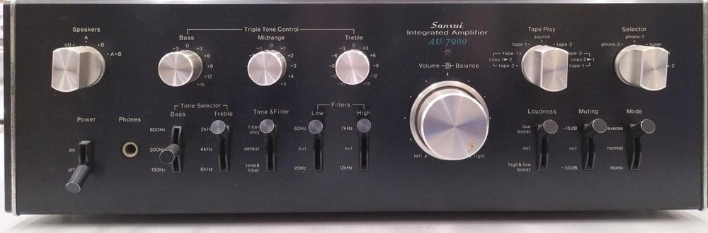 Sansui AU-7900 Integrated Amplifier Stereo Hi-Fi Audio Vintage 1976 Japan