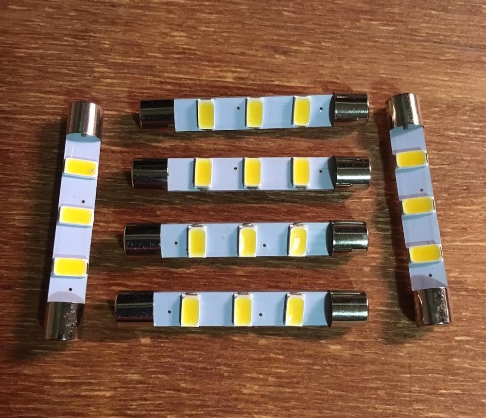 (6) COOL BLUE 41MM-LED FUSE LAMP/ 6.3V/DIAL/MX114 -MX115-MX112-BULBS McIntosh
