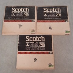 3M Scotch 290 Reel to Reel Tape Lot of 3 – 7″ x 3600′ in Original Boxes