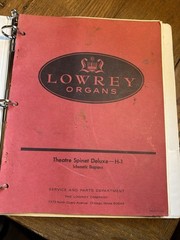 LOWREY ORGANS Theatre Spinet Deluxe H-1 Schematic Diagrams Manual