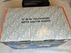 Orchid 5” B/W Television TV W/ AM/FM Radio Portable 4 Way Power SB13-9U/V