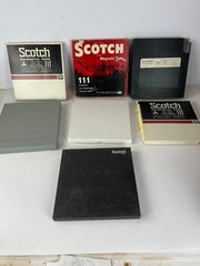 Lot 7 Scoth BASF Reel to Reel Tape Box Magnetic 7″ German Hard Plastic Case