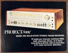 RARE Orig. Project/one Mark IVB Solid-State Stereo Receiver Promotional Flyer