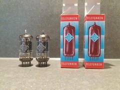 Very rare matched pair Telefunken ECC83 12AX7 with early 1960’s tube!