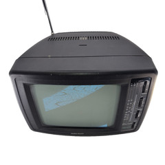 VTG RadioShack Portavision 7″ B&W TV 16-245 AM FM Radio Tested