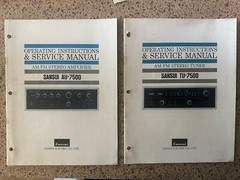 Sansui au-7500 & Tu-7500 Original Service Manual Pair Rare Printed In Japan