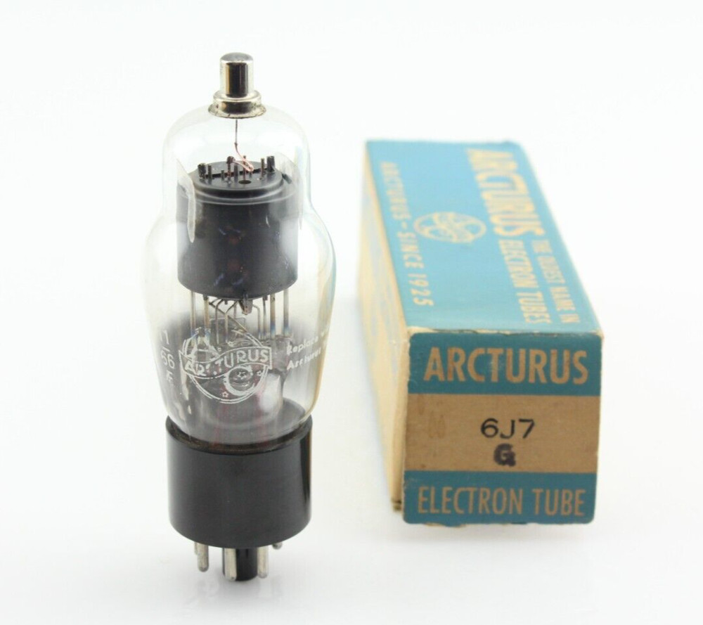 New Qty 1 NOS ARCTURUS 6J7G D Getter NOS Vintage Tube Made in USA Vintage 1966