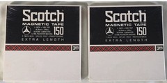 SEALED SCOTCH Magnetic 150 Blank Reel To Reel 7” Tape 1/4” x 1800 Ft – LOT OF 2