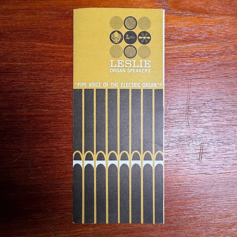 VINTAGE LESLIE SPEAKERS ORGAN SPEAKER INFORMATIONAL BROCHURE